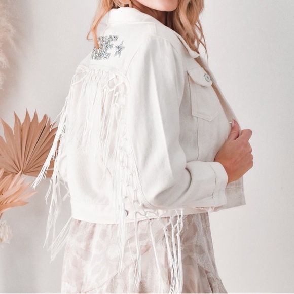 BRIDE White Denim Jacket - Picture 2 of 16